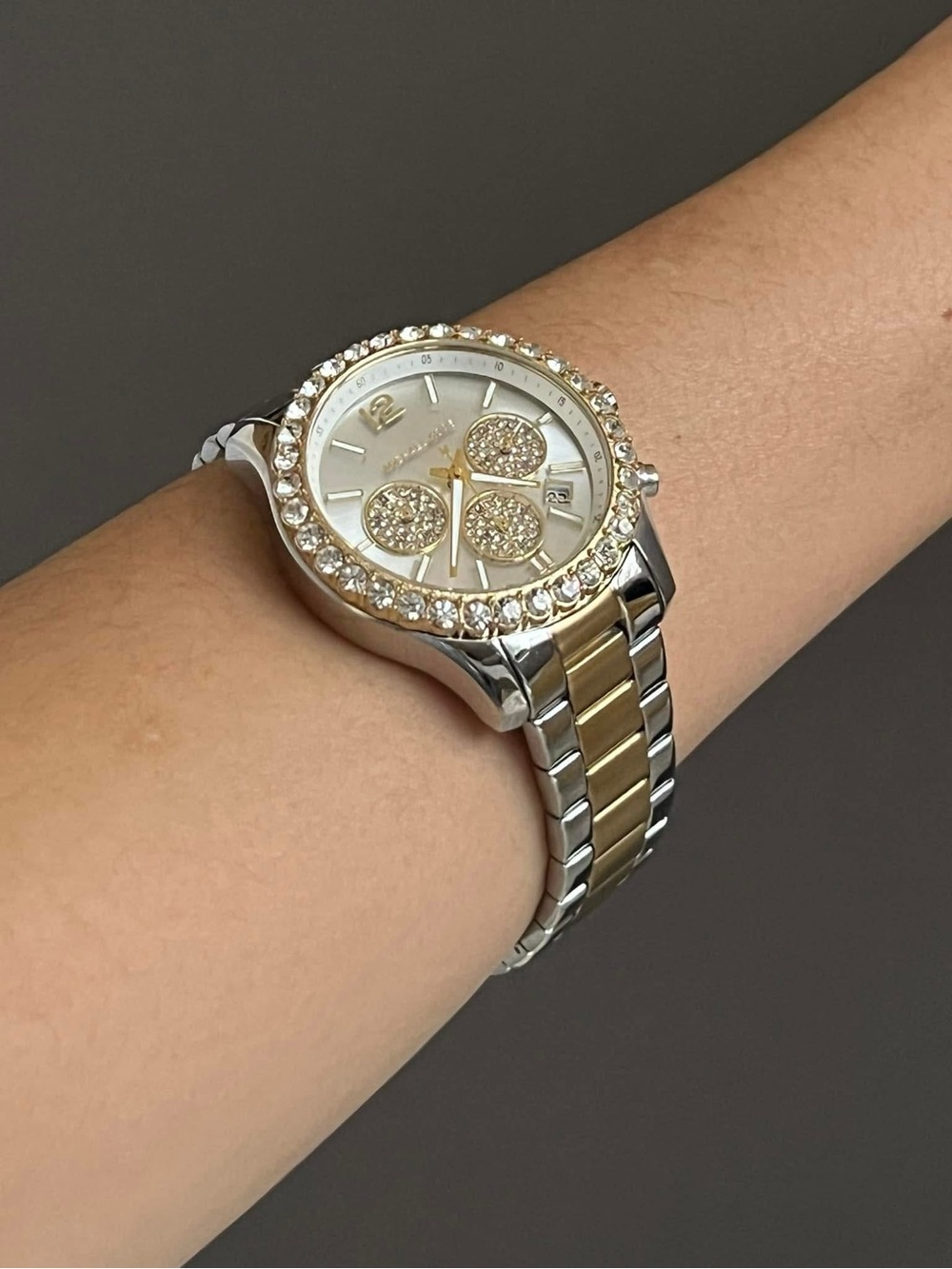 MK7415 - Michael Kors Women’s Berkley Chronograph Silver Dial Two Tone Watch